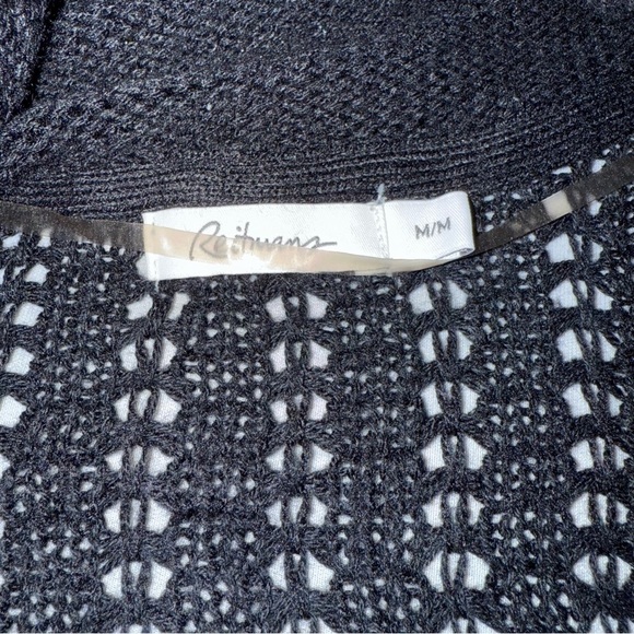 Reitmans Cardigan Cotton Blend Black Knit Long Sweater Women’s Size M - Picture 10 of 11